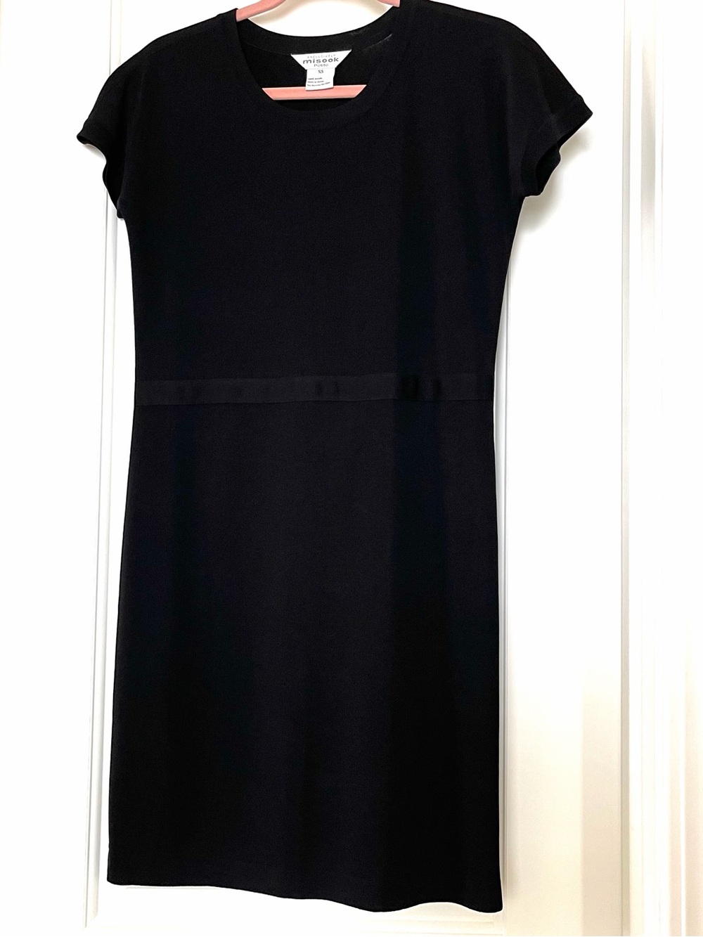 Black Cap-Sleeve Midi Sheath Dress by Exclusively Mistook petite X-small